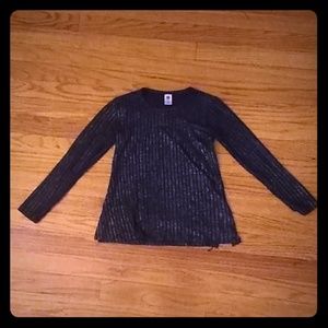 Black sparkling shirt ( DON'T IRON)(ONLY SHIPPING)